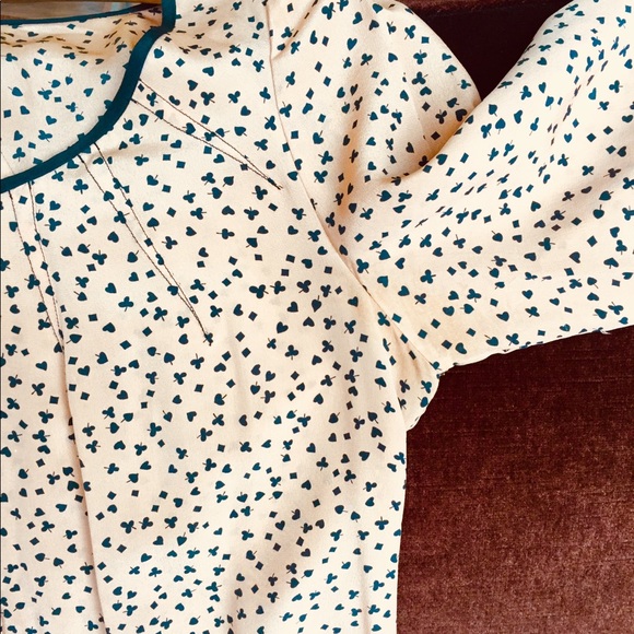 SOLD Anthropologie Odille Casino Nights Silk Top - Picture 6 of 8